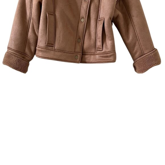 Sundance NEW Moss Ridge Coat In Teddy Brown Size XSP - Picture 7 of 15